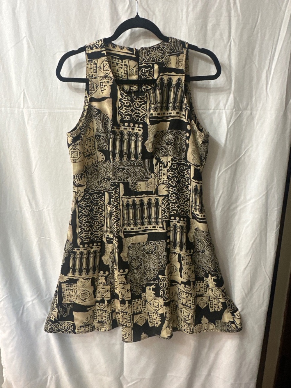 Tan and black Aztec Summer Dress